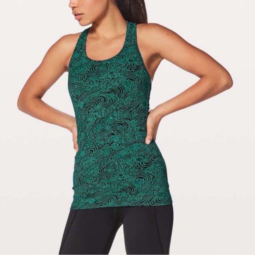 Lululemon Athletica Teal Swirl Tank Top